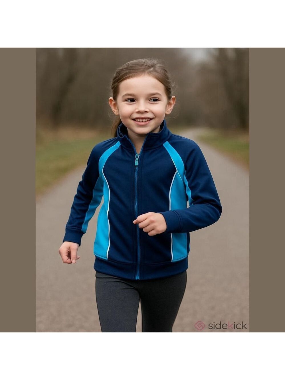 Girls M 7/8 Danskin Now Long Sleeved Zip Up Jacket